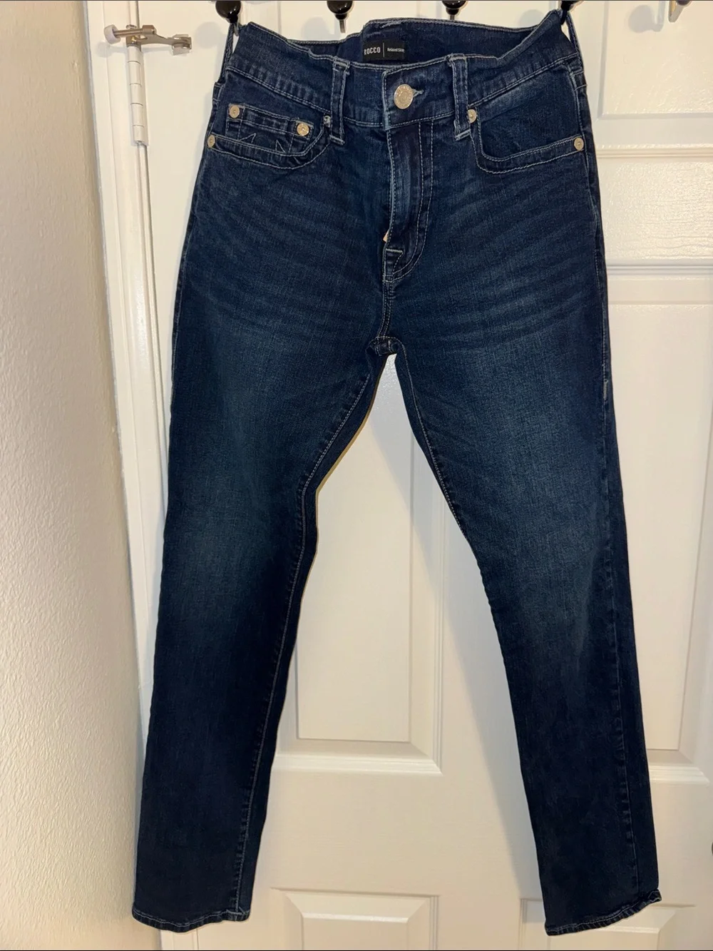 True Religion Dark Indigo Straight Leg Jeans